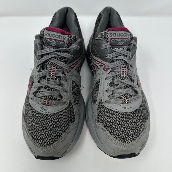 Saucony Cohesion 10 Women's Size 6.5 Running Shoes Gray Pink Athletic Sneakers‎ - Picture 4 of 8